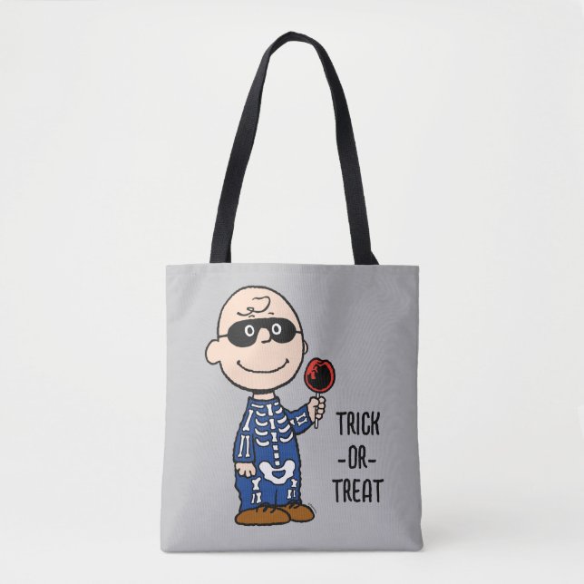 Tote Bag cacahuètes | Skeleton Charlie Brown (Devant)