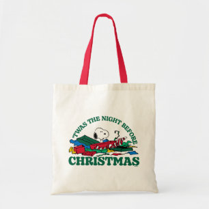Tote Bag cacahuètes   Snoopy 'C'était la nuit avant Noël