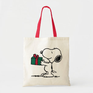 Tote Bag cacahuètes   Snoopy Christmas Gift Giver