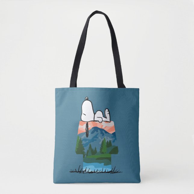 Tote Bag cacahuètes | Snoopy Dog Sunset View (Devant)