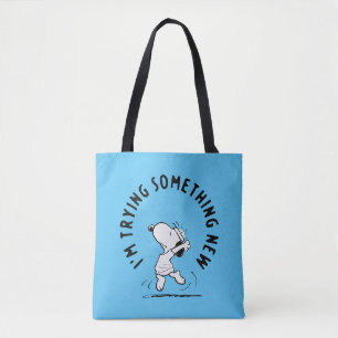 Tote Bag cacahuètes   Snoopy Essayer Quelque Chose De Nouve