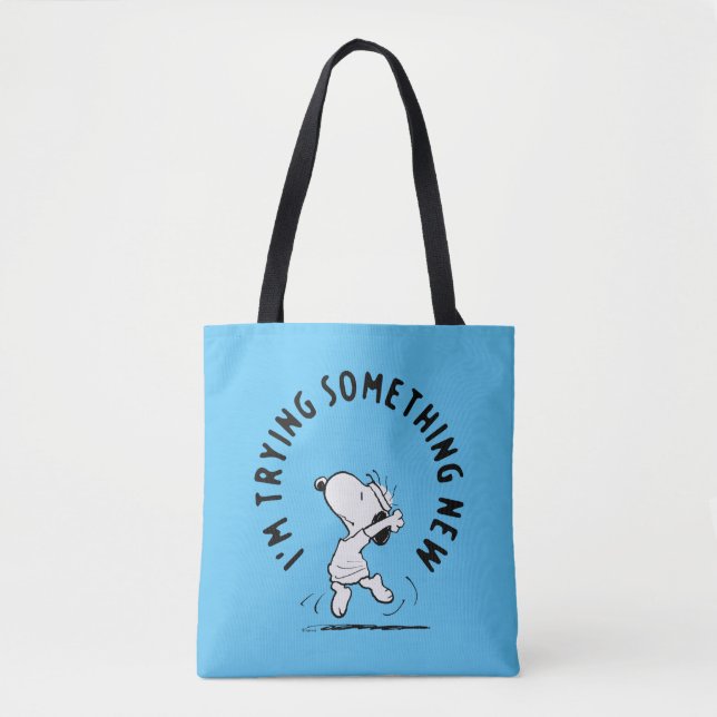 Tote Bag cacahuètes | Snoopy Essayer Quelque Chose De Nouve (Devant)