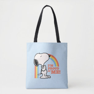 Tote Bag cacahuètes Snoopy Je suis fier de moi