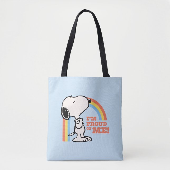 Tote Bag cacahuètes | Snoopy Je suis fier de moi (Devant)