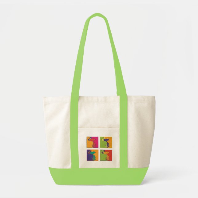 Tote Bag cacahuètes | Snoopy Pop Art Moderne (Devant)