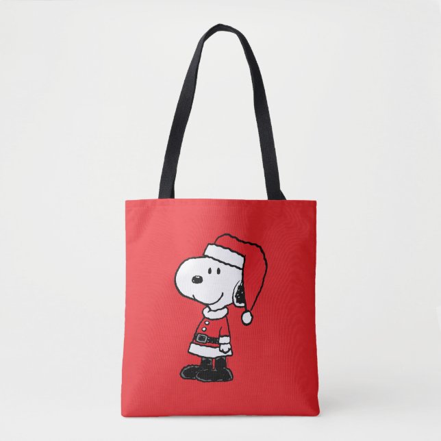 Tote Bag cacahuètes | Snoopy Santa Claus (Devant)