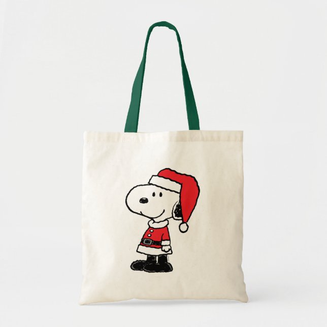 Tote Bag cacahuètes | Snoopy Santa Claus (Devant)