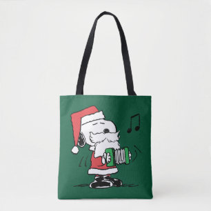Tote Bag cacahuètes   Snoopy Santa Claus Accordian