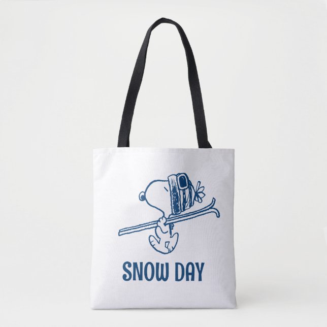 Tote Bag cacahuètes | Snoopy Ski Trip (Devant)