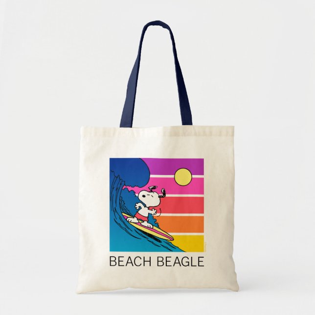 Tote Bag cacahuètes | Snoopy Surfing (Devant)