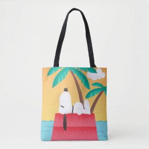 Tote Bag cacahuètes   Snoopy Tropical Deco Dreams