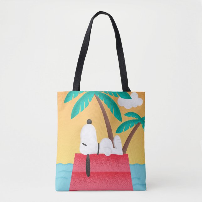 Tote Bag cacahuètes | Snoopy Tropical Deco Dreams (Devant)