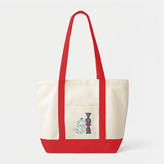 Tote Bag cacahuètes | Snoopy - Vote (Devant)