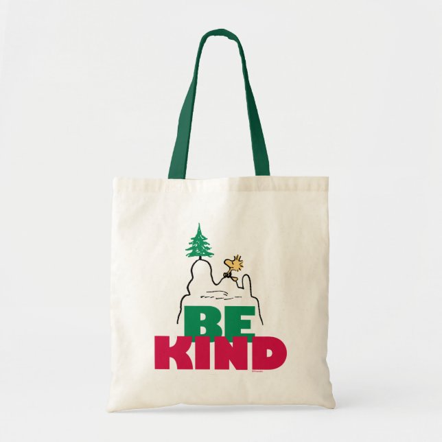 Tote Bag cacahuètes | Snoopy & Woodstock Be Kind (Devant)