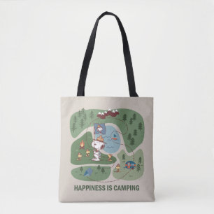 Tote Bag cacahuètes Snoopy & Woodstock Carte du camp