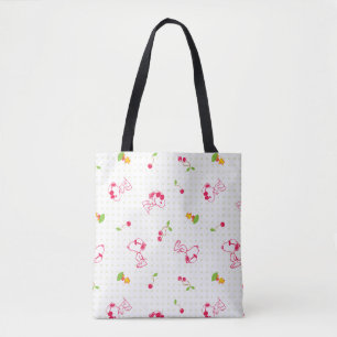 Tote Bag cacahuètes   Snoopy & Woodstock Cherry Motif