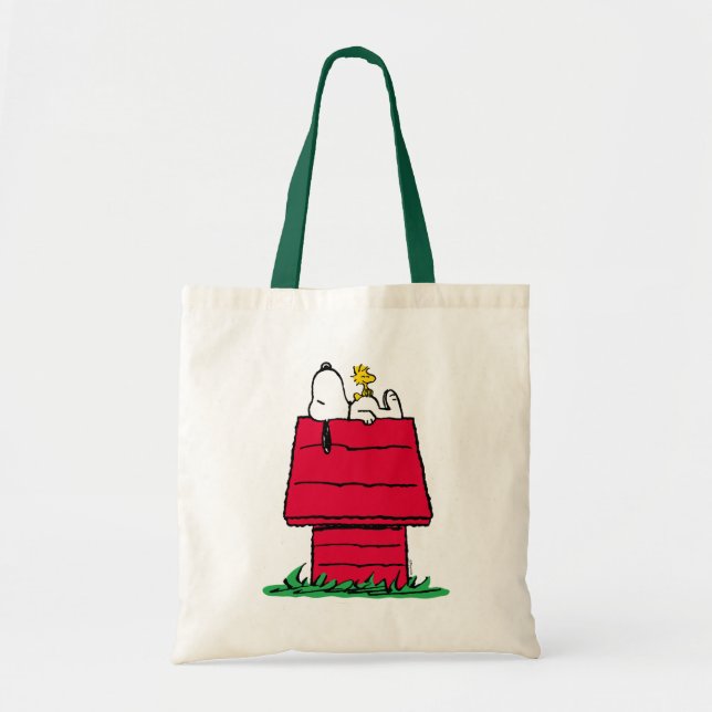 Tote Bag cacahuètes | Snoopy & Woodstock Doghouse (Devant)