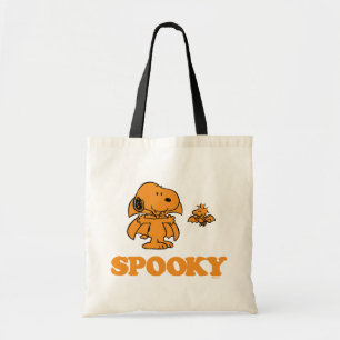 Tote Bag cacahuètes   Snoopy & Woodstock Éffrayant