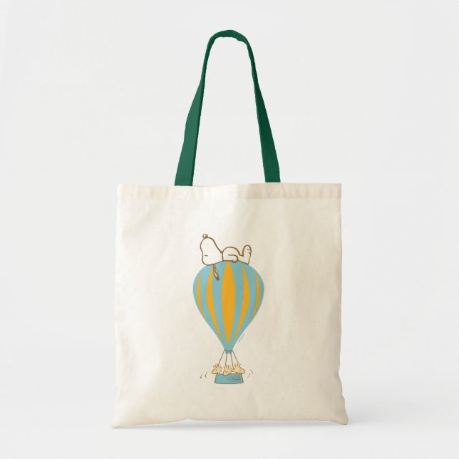 Tote Bag cacahuètes | Snoopy & Woodstock Hot Air Balloon (Devant)