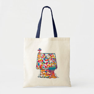 Tote Bag cacahuètes Snoopy & Woodstock Rainbow Paint