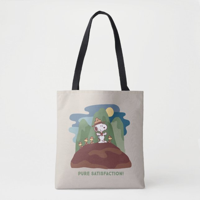 Tote Bag cacahuètes | Snoopy & Woodstock Satisfaction pure (Devant)