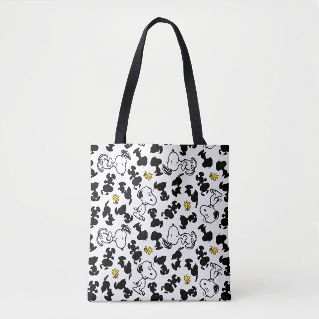 Tote Bag cacahuètes | Snoopy & Woodstock Shadow Motif (Devant)