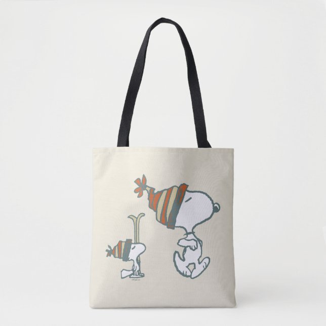 Tote Bag cacahuètes | Snoopy & Woodstock Ski Trip (Devant)