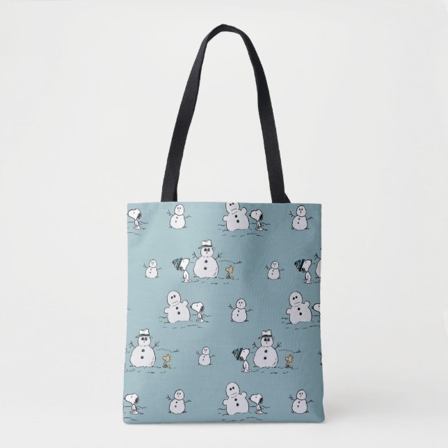 Tote Bag cacahuètes | Snoopy & Woodstock Winter Break Motif (Devant)