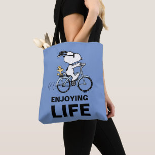 Tote Bag cacahuètes Vélo Snoopy & Woodstock