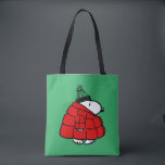 Tote Bag cacahuètes | Veste Snoopy Red Puffer<br><div class="desc">Découvrez ce design amusant de cacahuètes avec Snoopy dans sa veste d'hiver rousse.</div>