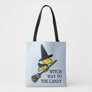 Tote Bag cacahuètes Woodstock Halloween Witch