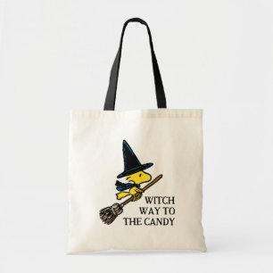 Tote Bag cacahuètes Woodstock Halloween Witch