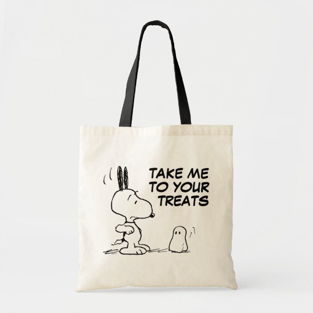 Tote Bag cacahuètes | Woodstock Scares Snoopy (Devant)