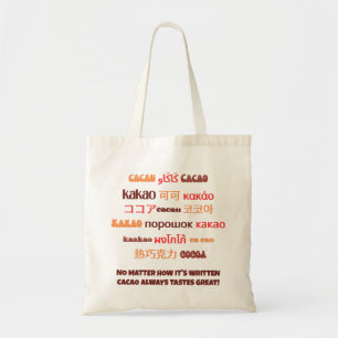 Tote Bag CACAO multilingue colorée