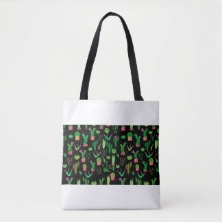 Tote Bag Cactus aquarelle sans couture plante motif backgro