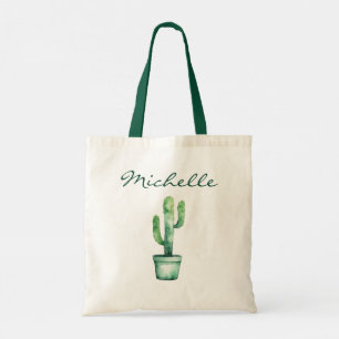 Tote Bag Cactus Cactées Aquarelle Moderne Désert Succulente
