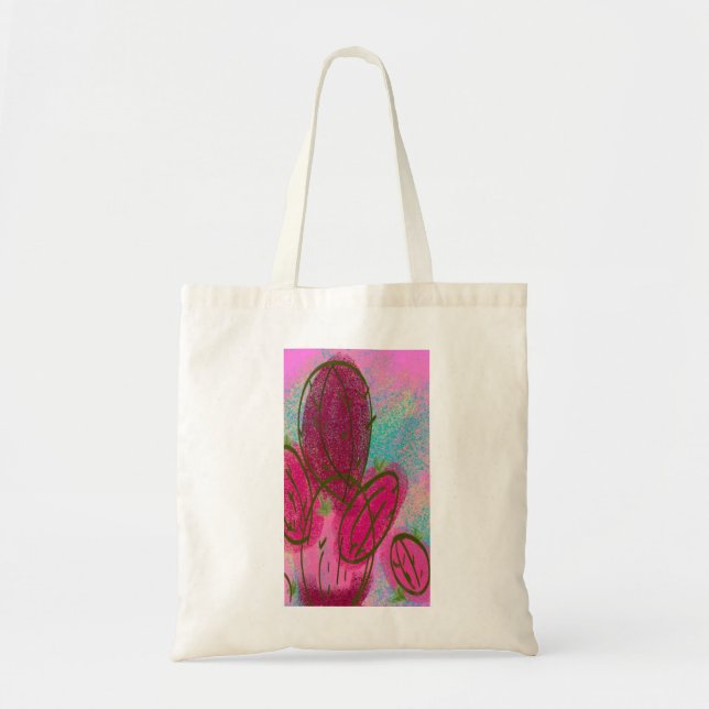 Tote Bag Cactus Coloré (Devant)