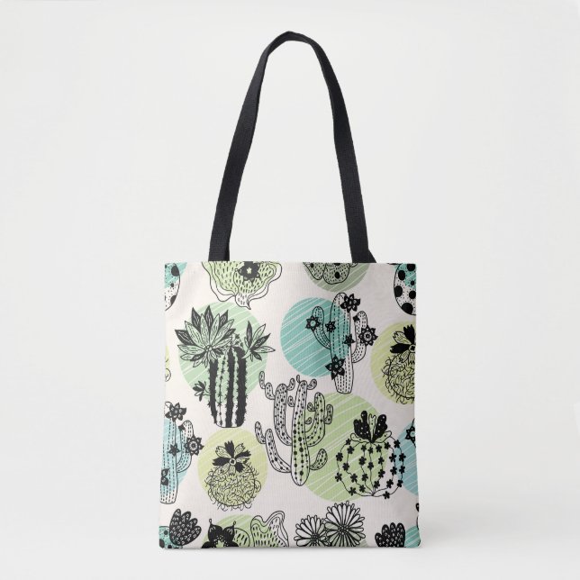 Tote Bag Cactus En Floraison : Charme Sans Mains (Devant)