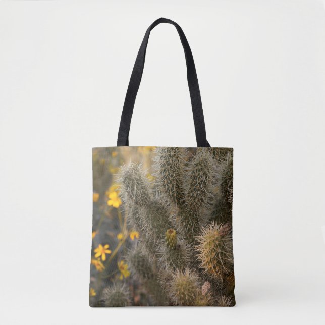 Tote Bag Cactus et Fleurs sauvages (Devant)