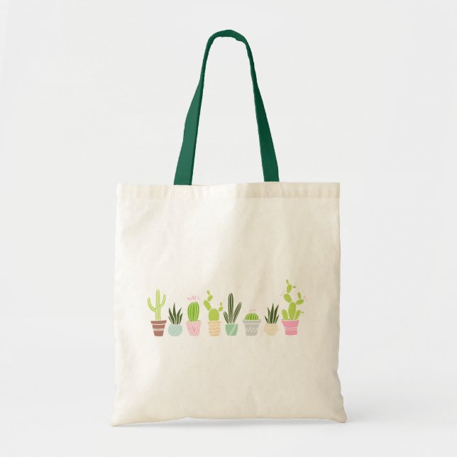Tote Bag Cactus et Succulentes Mignons (Devant)