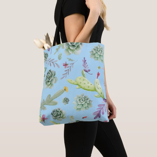 Tote Bag Cactus Motif 10 (De près)