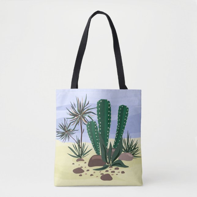 Tote Bag Cactus, succulents. (Devant)