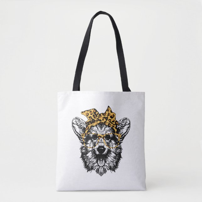 Tote Bag Cadeau à l'amant de chien de Corgi Funny (Devant)