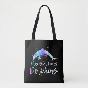 Tote Bag cadeau amant dauphin cette fille aime dauphins fe