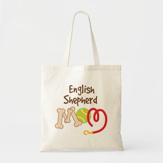 Tote Bag Cadeau anglais de maman de race de chien de berger (Devant)