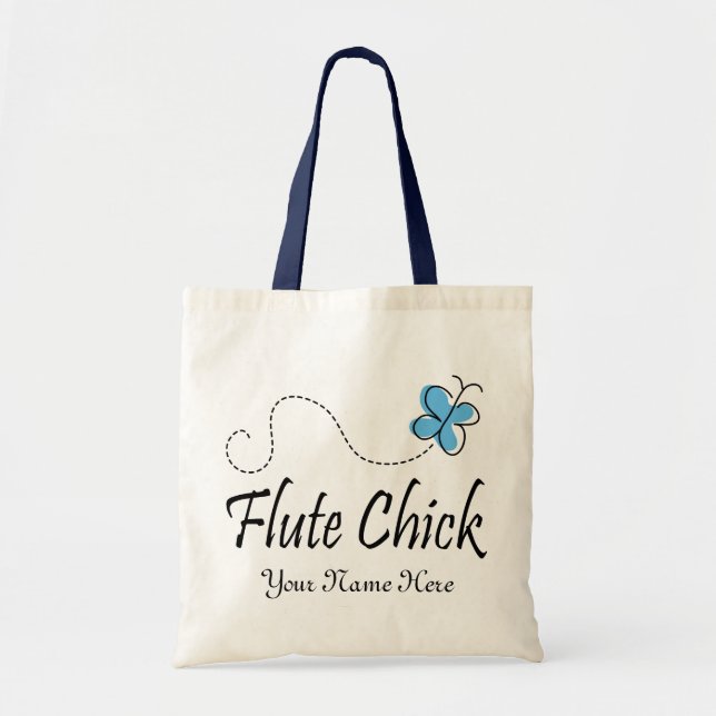 Tote Bag Cadeau bleu personnalisé de musique de poussin de (Devant)
