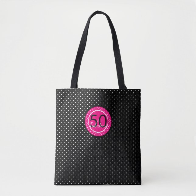 Tote Bag Cadeau d'anniversaire 50 ans et Fabuleux Rose Chau (Devant)