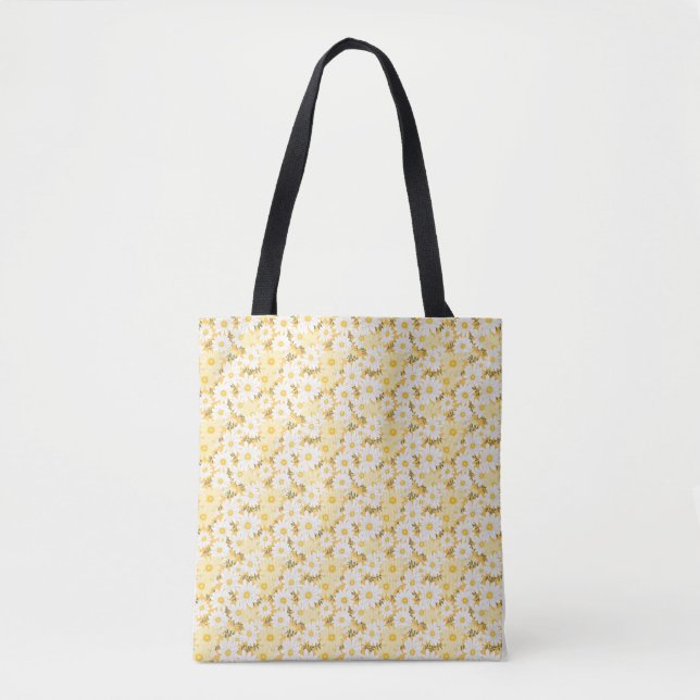 Tote Bag Cadeau d'anniversaire | Basilique blanche et jaune (Devant)
