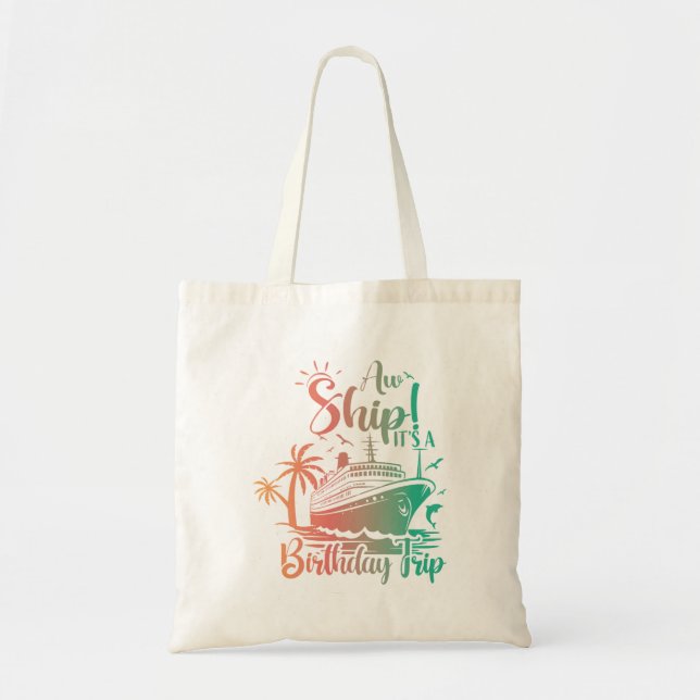 Tote Bag Cadeau d'anniversaire nautique (Devant)