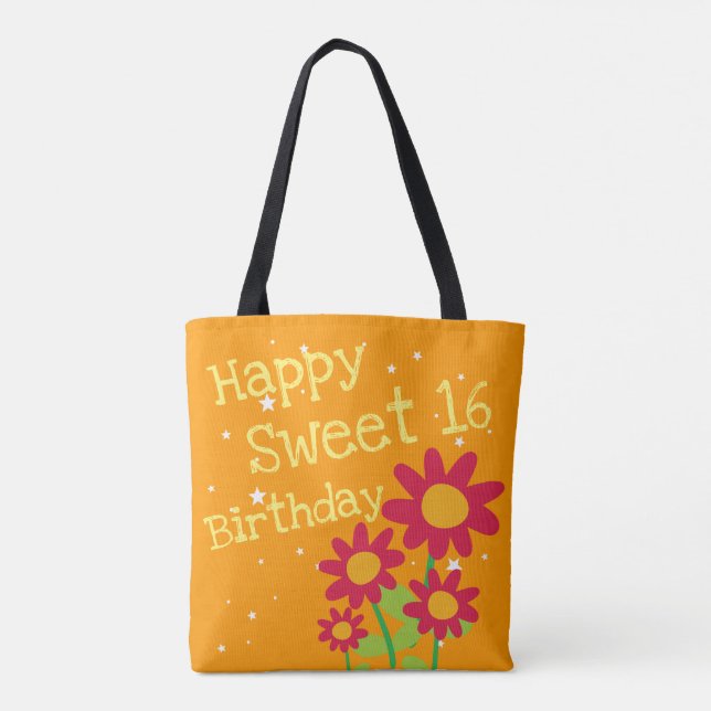 Tote Bag Cadeau d'anniversaire sweet sixteen (Dos)